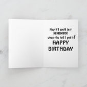 「一定年おもしろい齢」誕生日カード カード (内部)