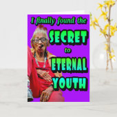 「一定年おもしろい齢」誕生日カード カード (黄色い花)