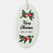 一家の聖降誕祭を祝う セラミックオーナメント (右)