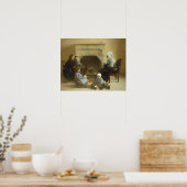 一家はのまわりに囲炉裏に坐った ポスター (キッチン)