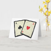 一対のエース カード (黄色い花)