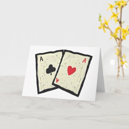 一対のエース カード (黄色い花)