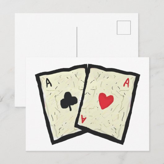 一対のエース ポストカード (正面/裏面)