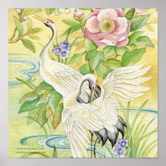 一対のクレーンプリント ポスター (正面)