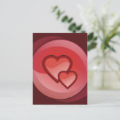 一対のハート ポストカード (スタンド正面)