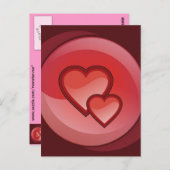 一対のハート ポストカード (正面/裏面)