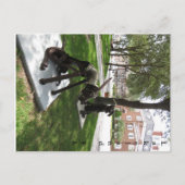 一対のメタルドッグ ポストカード (正面)