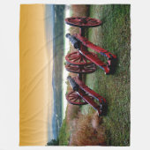 一対の大砲 フリースブランケット (正面)