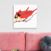 一対の深紅色 キャンバスプリント (インサイチュ (リビング))