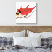 一対の深紅色 キャンバスプリント (インサイチュ (寝室))