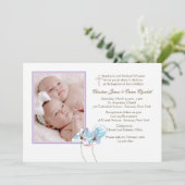 一対の花の宗教的な写真招待状 招待状 (スタンド正面)