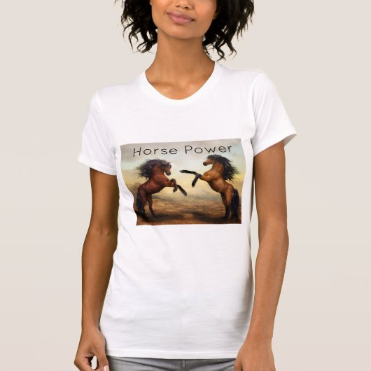 一対の野生の馬 Tシャツ (正面)