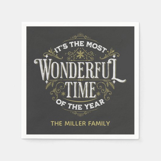 一年で一番素晴らしい時期だ スタンダードカクテルナプキン (正面)