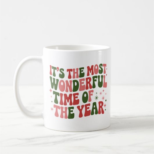 一年で最も素晴らしいクリスマスの時期 コーヒーマグカップ (左)