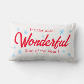 一年で最も素晴らしい時が白い ランバークッション (裏面)