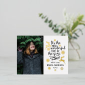 一年で最も素晴らしい時実在間 箔シーズンポストカード (立ち正面)