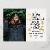 一年で最も素晴らしい時実在間 箔シーズンポストカード (正面)