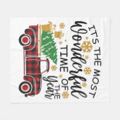 一年で最も素晴らしい時期だ フリースブランケット (正面(横))