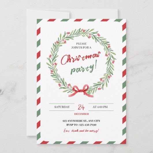 一年で最も素晴らしい時期はここにある 招待状 (正面)