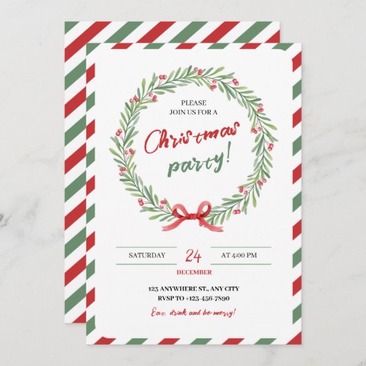 一年で最も素晴らしい時期はここにある 招待状 (正面/裏面)