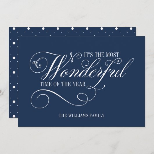 一年で最も素晴らしい時期を示す シーズンカード (正面/裏面)