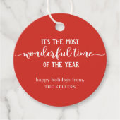 一年で最も素晴らしい時間の赤い休日 フェイバータグ (正面)