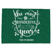 一年で最も素晴らしい時間グリーンモノグラム ラージペーパーバッグ (裏面)
