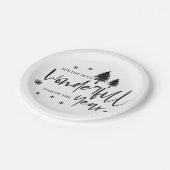 一年で最も素晴らしい時間ブラッククリスマス ペーパープレート (アングル)