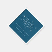 一年で最も素晴らしい時間ブルーホリデー スタンダードカクテルナプキン (角)