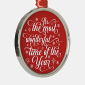 一年で最も素晴らしい時間 |スクエアオーナメント メタルオーナメント (右)