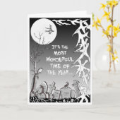 『一年で最も素晴らしい時間』ハロウィンカード カード (黄色い花)