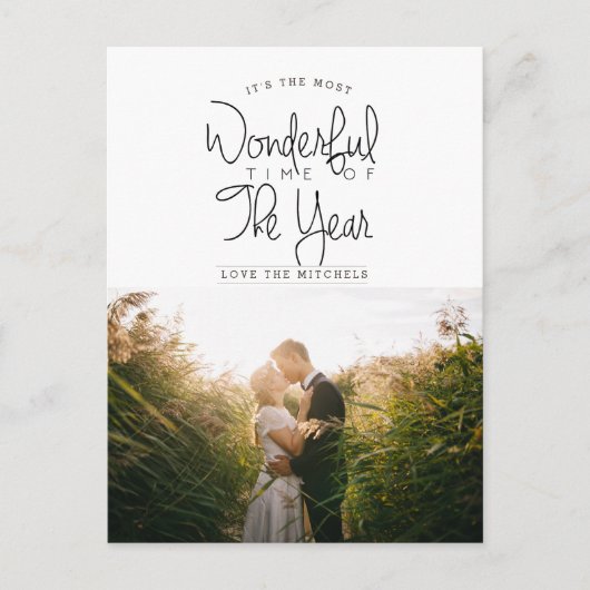 一年で最も素晴らしい時間 |休日の写真 シーズンポストカード (正面)