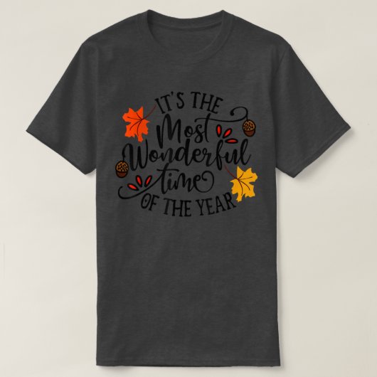一年で最も素晴らしい秋離れ Tシャツ (デザイン正面)