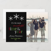 一年の中で最も素晴らしいクリスマス シーズンカード (正面/裏面)