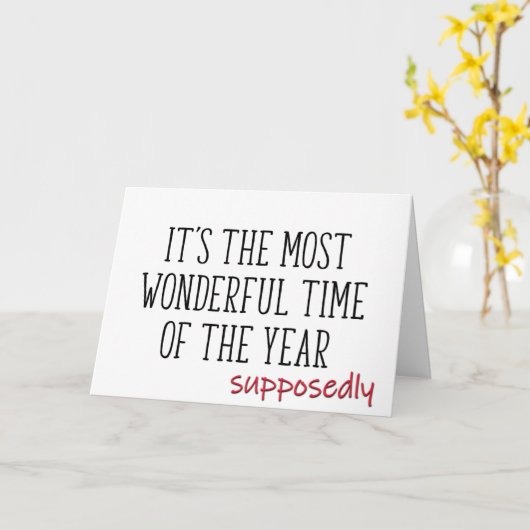 一年の中で最も素晴らしい時おもしろい、クリスマス カード (黄色い花)