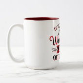 一年の中で最も素晴らしい時期のクリスマス ツートーンマグカップ (左)