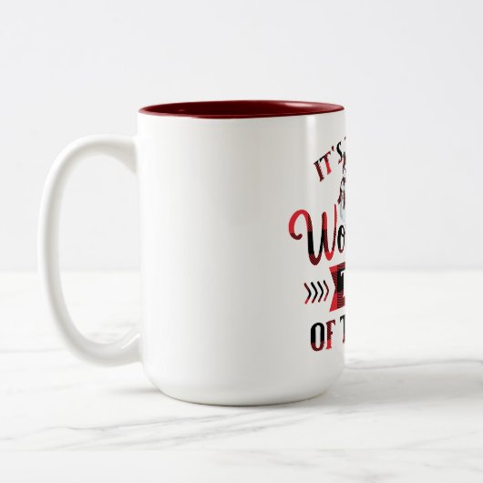 一年の中で最も素晴らしい時期のクリスマス ツートーンマグカップ (左)