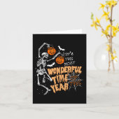 一年の中で最も素晴らしい時期のダンススケルトン カード (黄色い花)