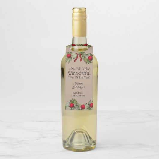 「一年の最も酒に酔う時パーソナライズされた間」 ボトルネックタグ (ボトル)