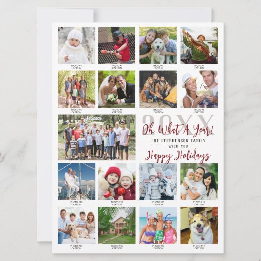 「一年を振り返る巨大な写真コラージュのキャプション」 シーズンカード (正面)