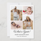 『一年を振り返る』ファミリーフォトコラージュ　プレイド シーズンカード (正面)