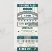 一年下!サッカーチケット誕生日 招待状 (正面)