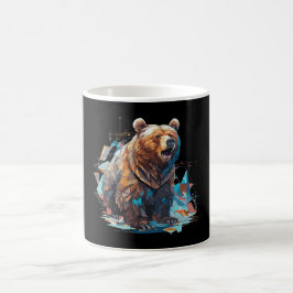 一年中の多角形のグリのクマのマグカップ コーヒーマグカップ