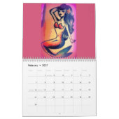 一年中人魚 カレンダー (2月 2027)