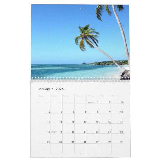 一年中夏、2010年 カレンダー (1月 2026)