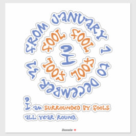 一年中馬鹿 シール