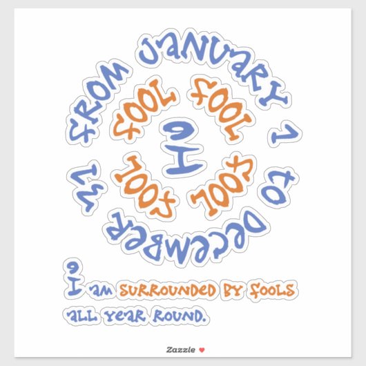 一年中馬鹿 シール (シート)