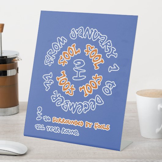 一年中馬鹿 台座サイン (インサイチュ)