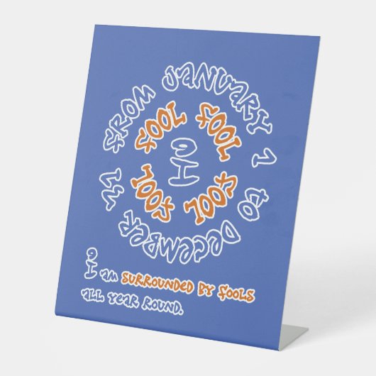 一年中馬鹿 台座サイン (正面)