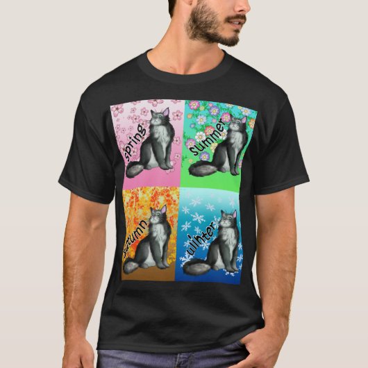 一年中黒白のメヌクーン Tシャツ (正面)